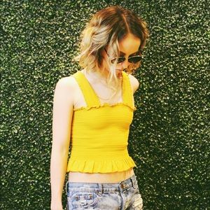 Yellow Crop Top